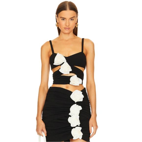 Atoir Dj Vu Crop Top in Black NWOT Size Large - Picture 1 of 4
